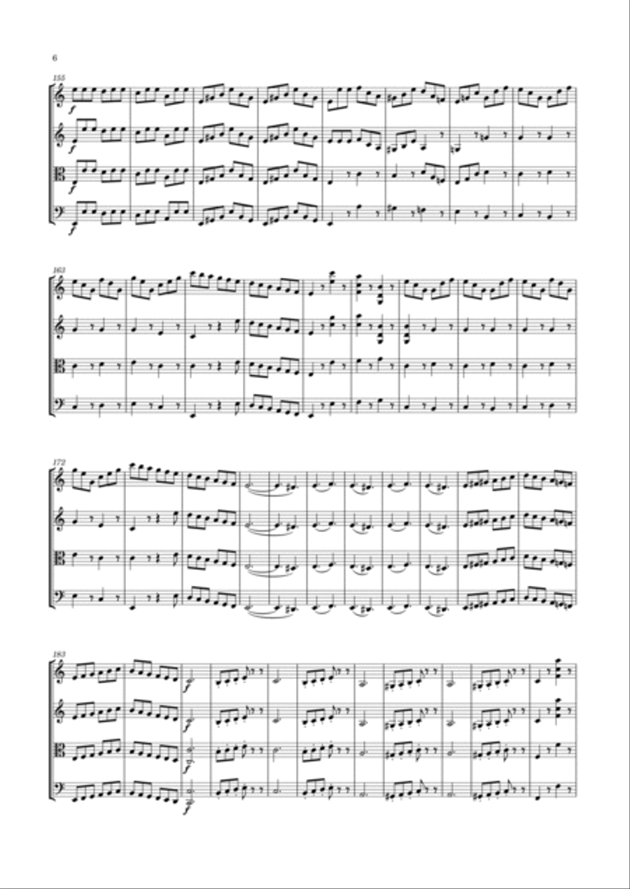 Schubert - String Quartet No.2 in C major, D.32 String Quartet scores gallery preview page 6
