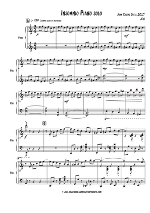 "Insomnio" Pasillo - Piano Solo - Juan Castro Pianista.
