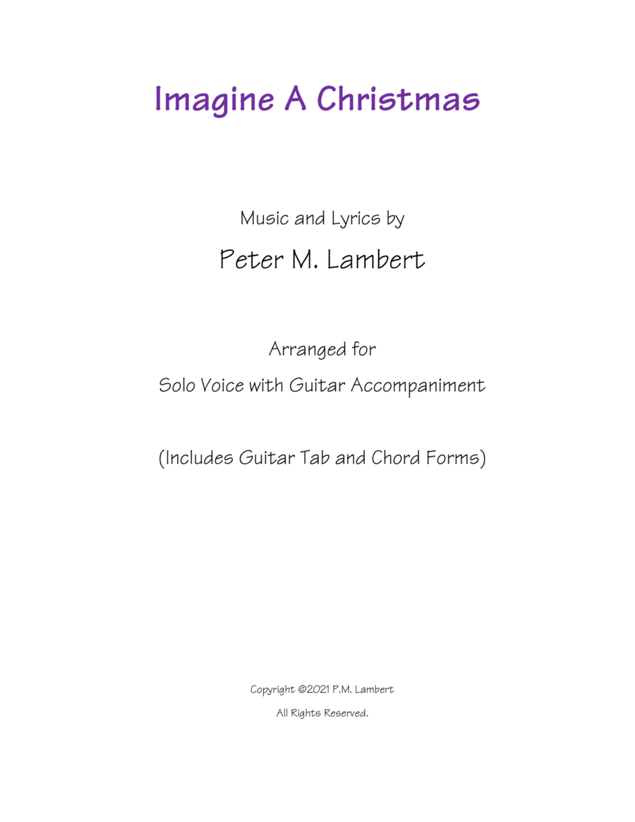 Imagine A Christmas Imagine A Christmas Unison Choir scores gallery preview page 1