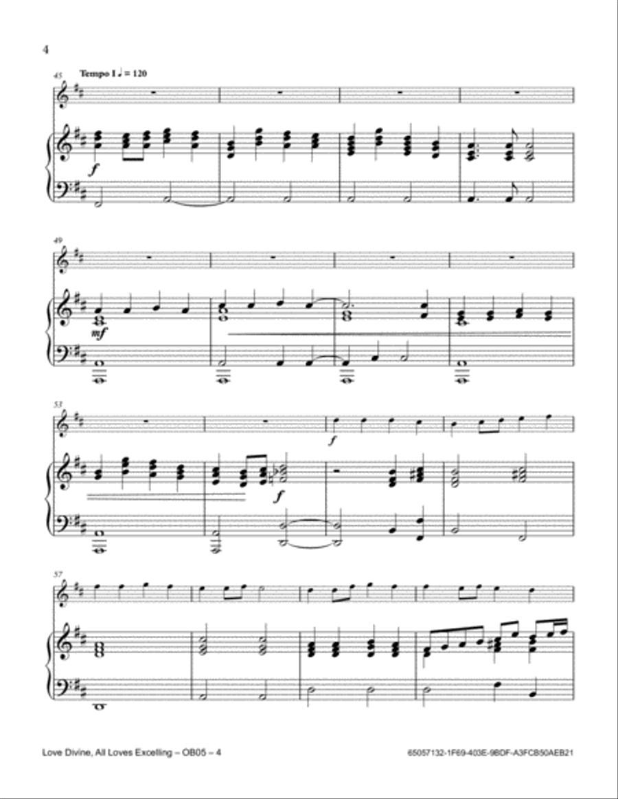 Love Divine, All Loves Excelling Piano scores gallery preview page 4