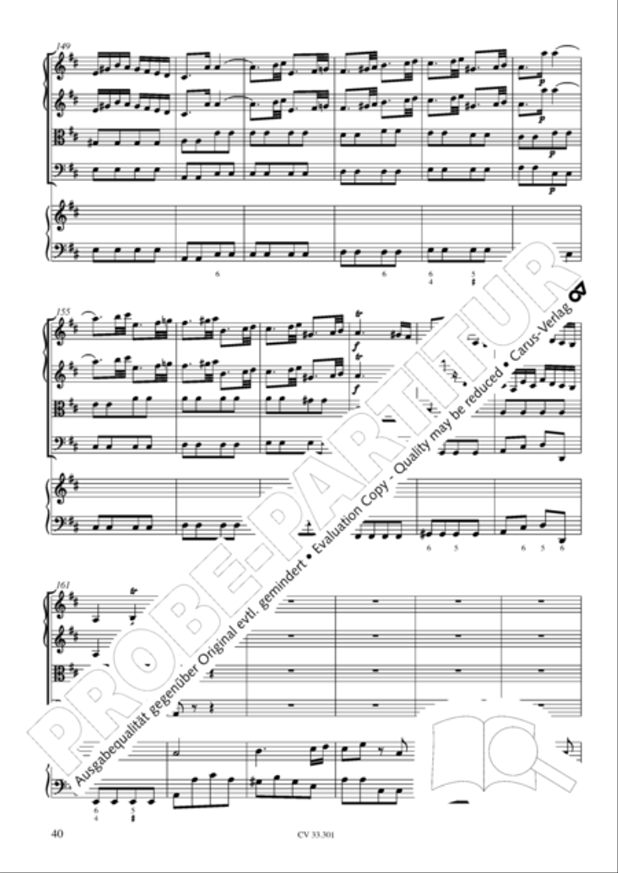 Concerto per il Cembalo in D Cello scores gallery preview page 41