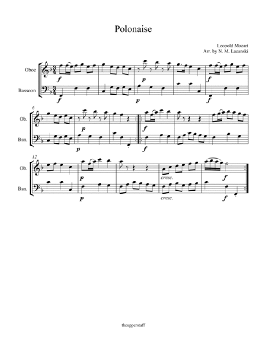 Polonaise Polonaise Woodwind Duet scores gallery preview page 2