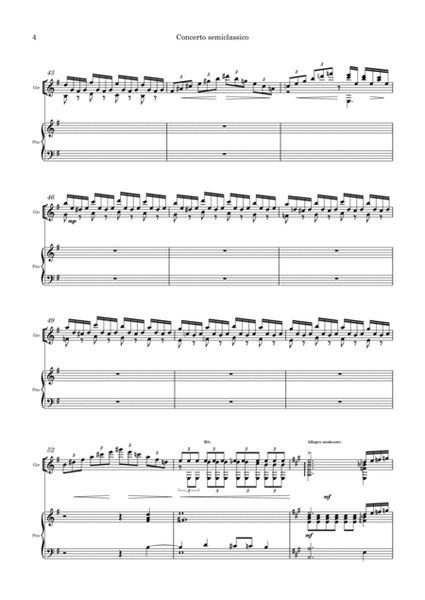 Concerto Semiclassico for guitar and piano