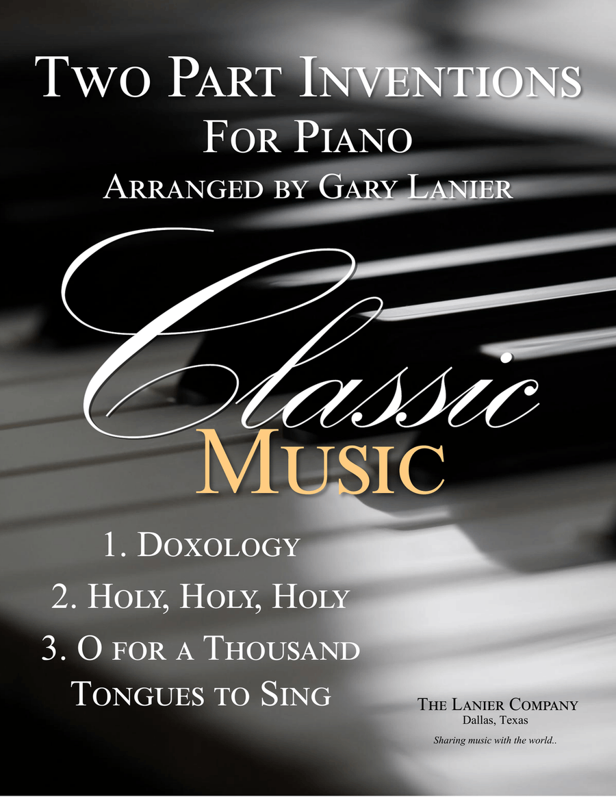 TWO-PART HYMN INVENTIONS for Piano, 3 Classic Hymns Piano Solo scores gallery preview page 1