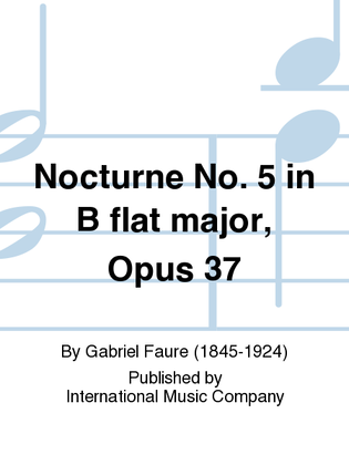 Book cover for Nocturne No. 5 In B Flat Major, Opus 37