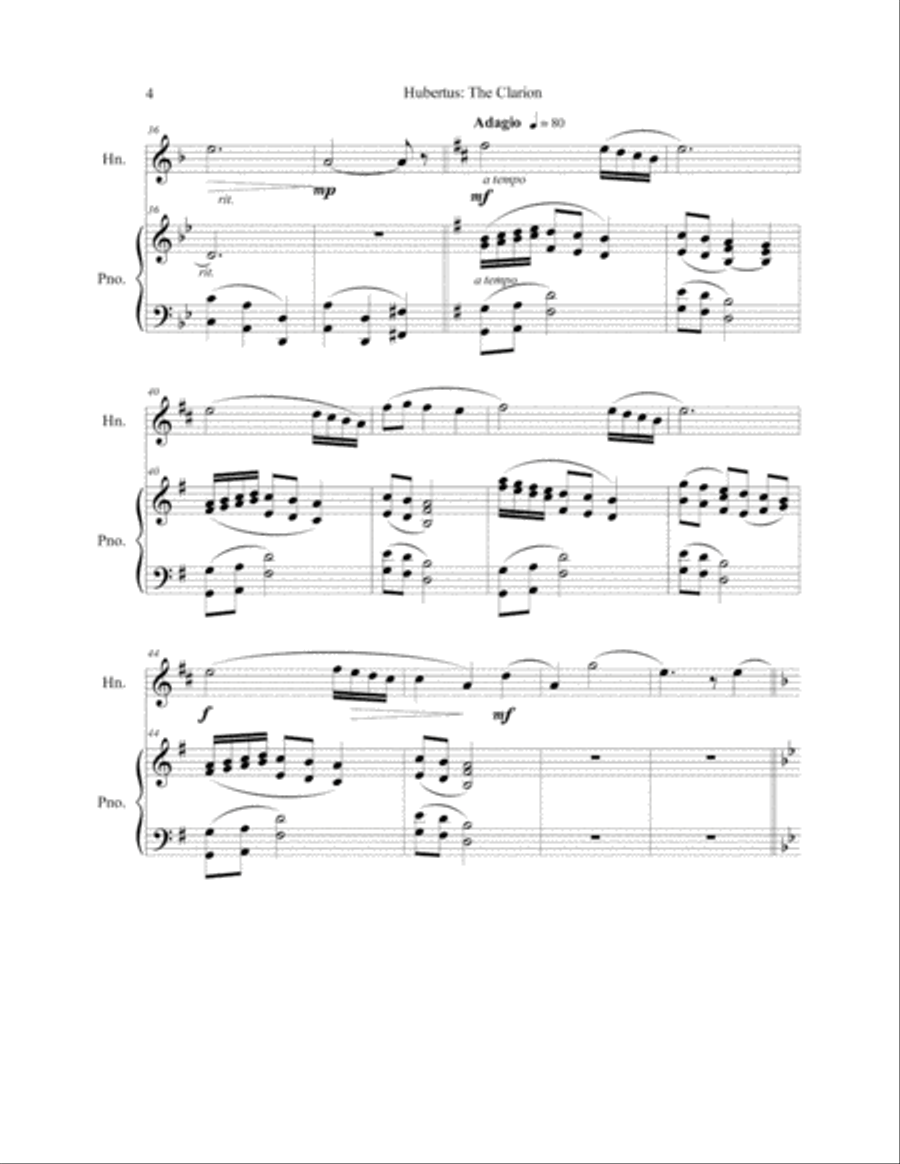 Hubertus: The Clarion Small Ensemble scores gallery preview page 5