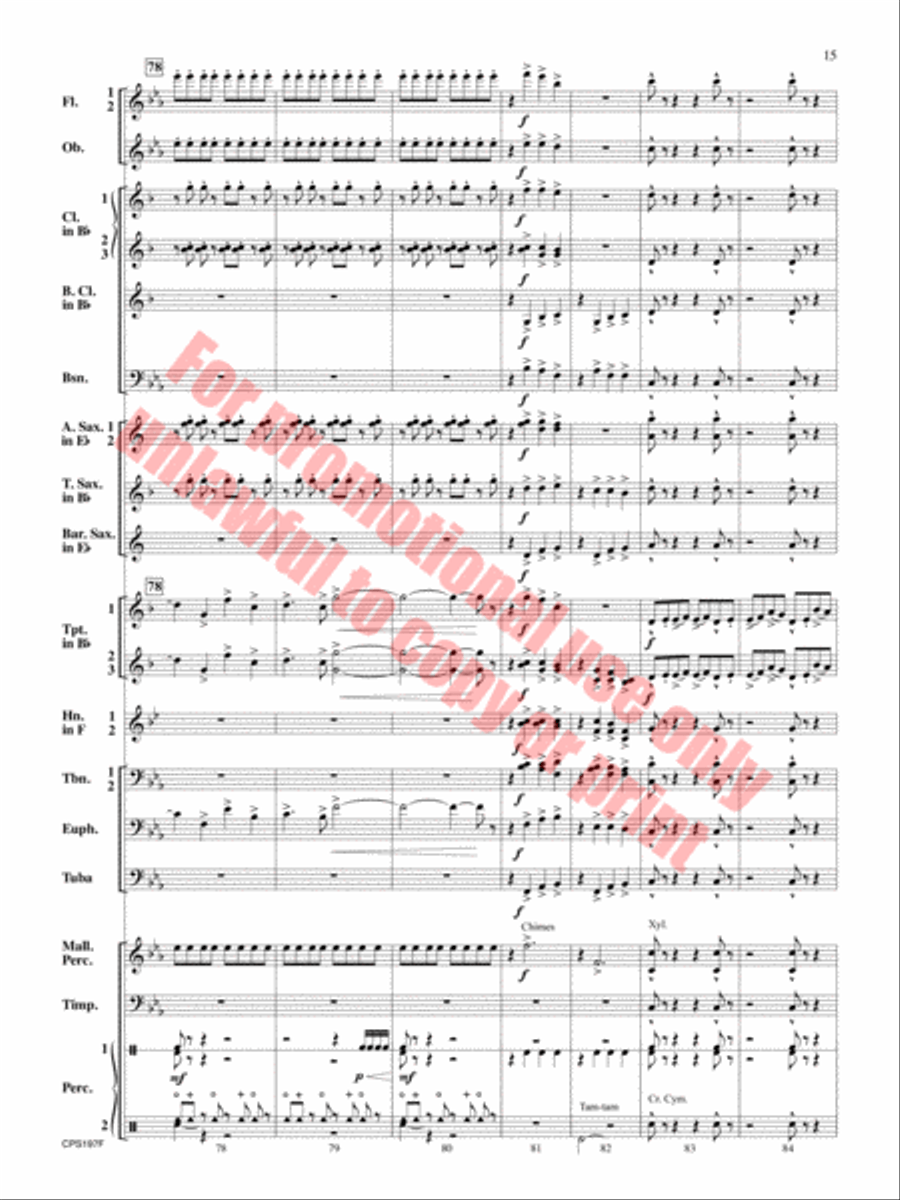 Polar Vortex Concert Band scores gallery preview page 16