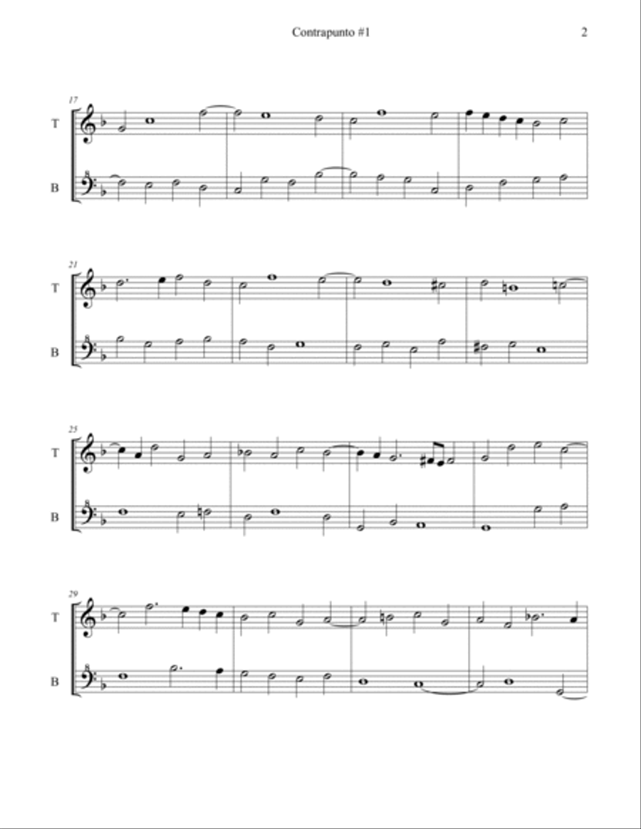 Ten Contrapuntal Duets for TB Recorders 2-Part scores gallery preview page 4
