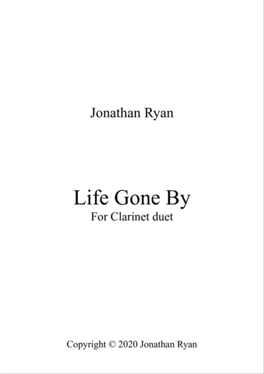 Life Gone By (For Clarinet duet) Clarinet Duet scores gallery preview page 1