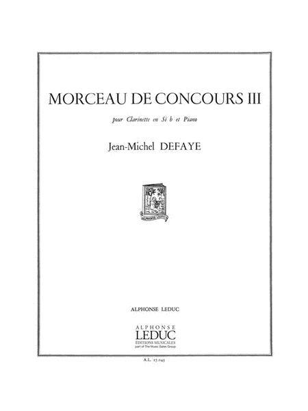 Morceau De Concours 3 (clarinet & Piano)