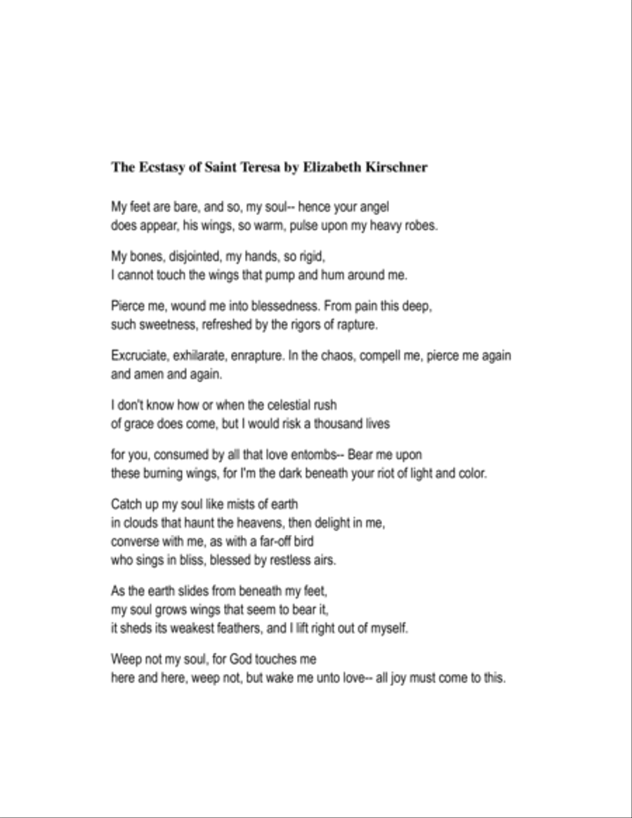 The Ecstasy of Saint Teresa (1998) for mezzo-soprano and organ Mezzo-Soprano Voice scores gallery preview page 2