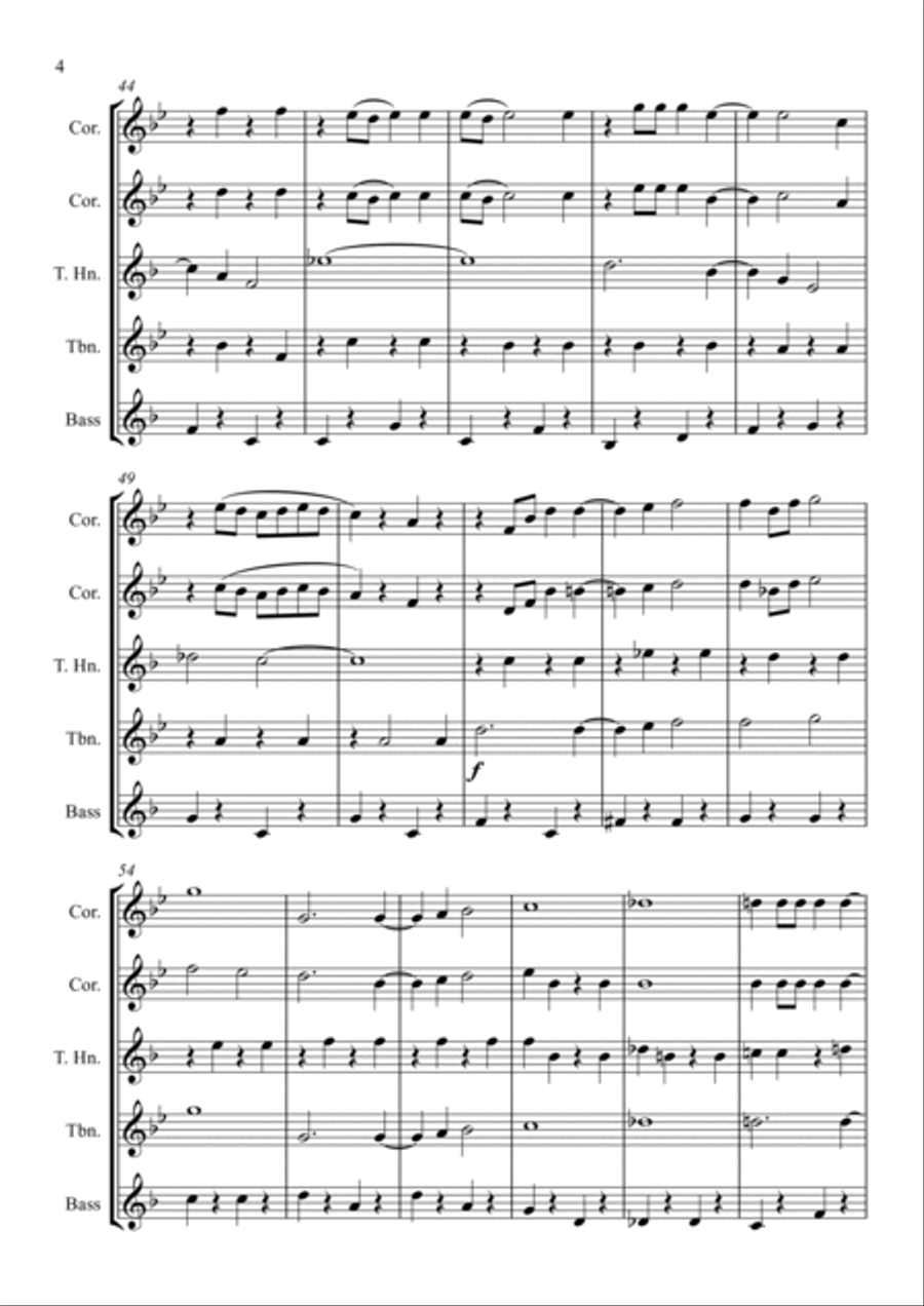 Food, Glorious Food Brass Ensemble scores gallery preview page 4