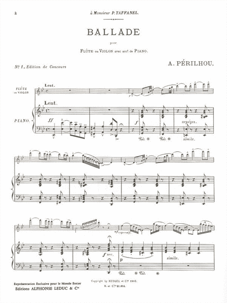 Ballad (flute / Violin And Piano)