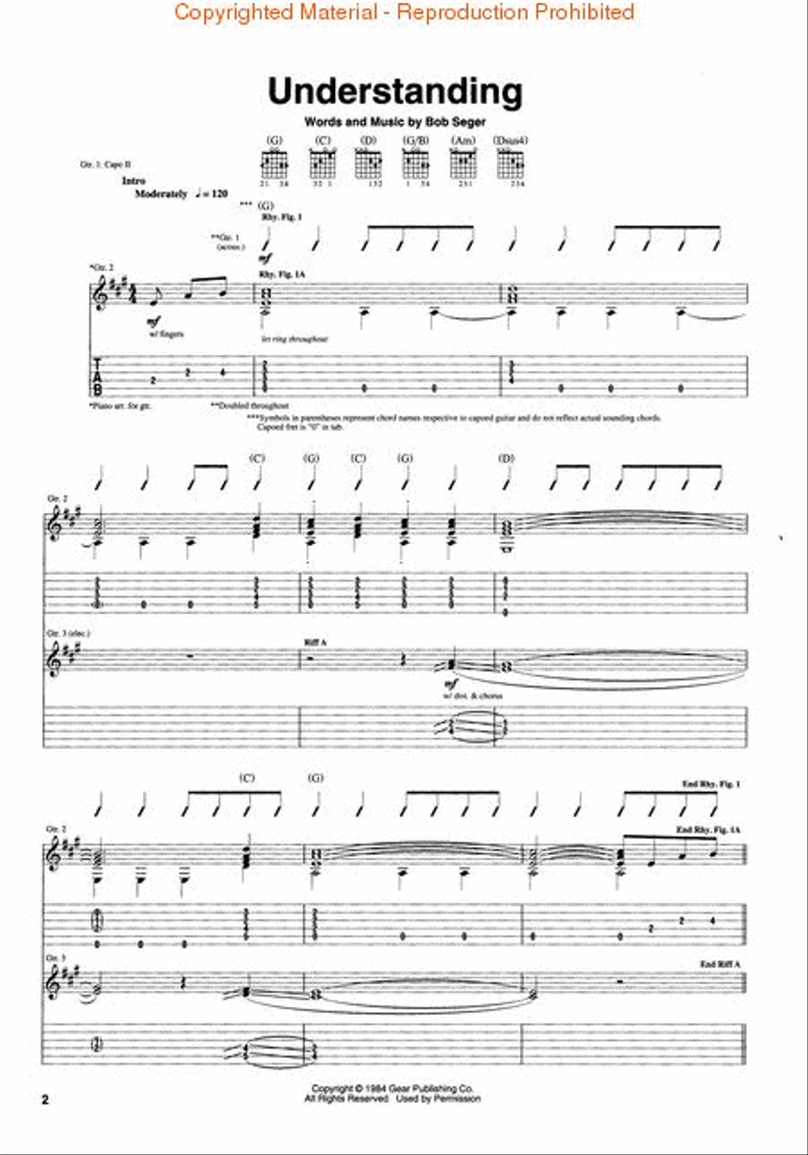 Bob Seger & the Silver Bullet Band - Greatest Hits 2 Electric Guitar scores gallery preview page 2