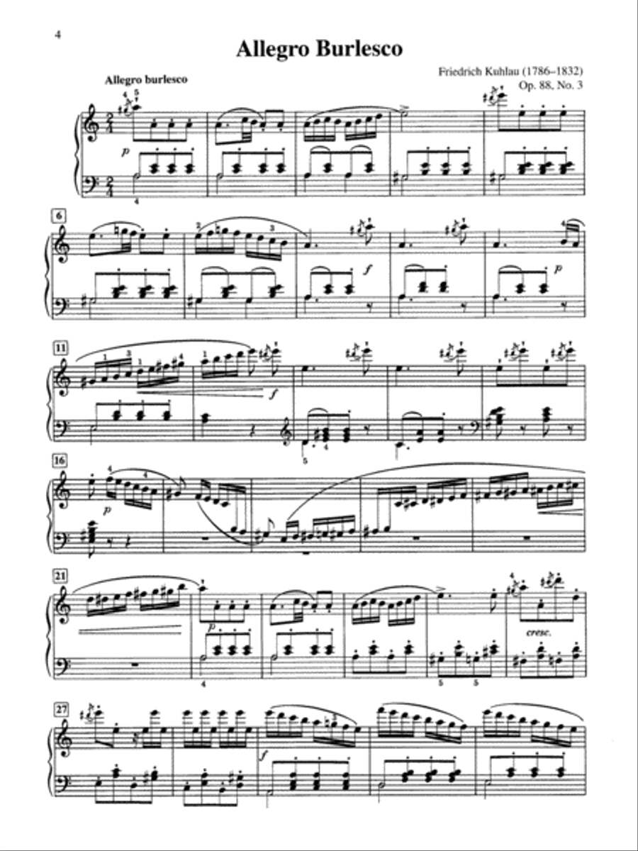 Kuhlau: Allegro Burlesco, Opus 88, No. 3 Small Ensemble scores gallery preview page 3