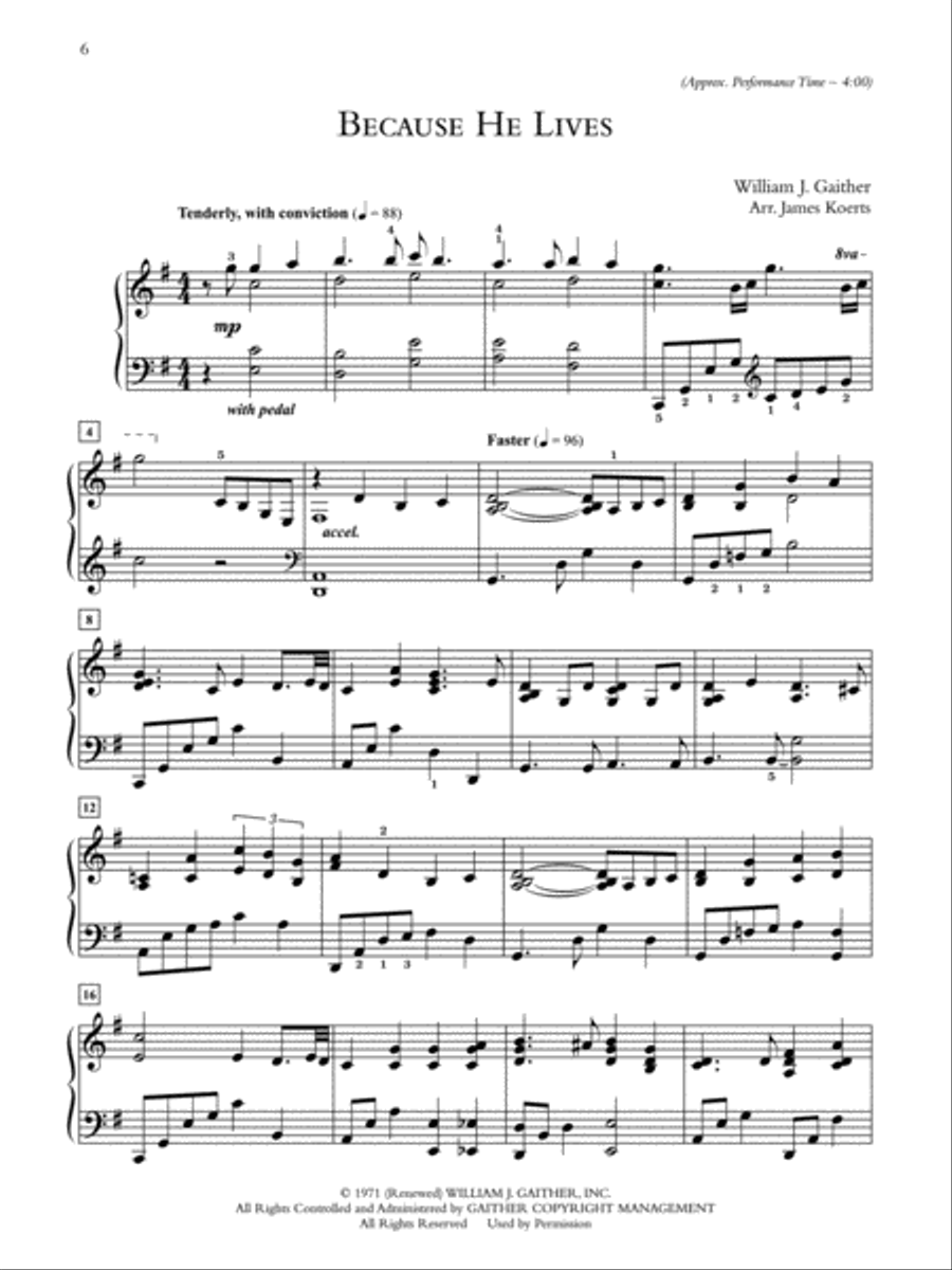 Wondrous Easter Piano Solo scores gallery preview page 8