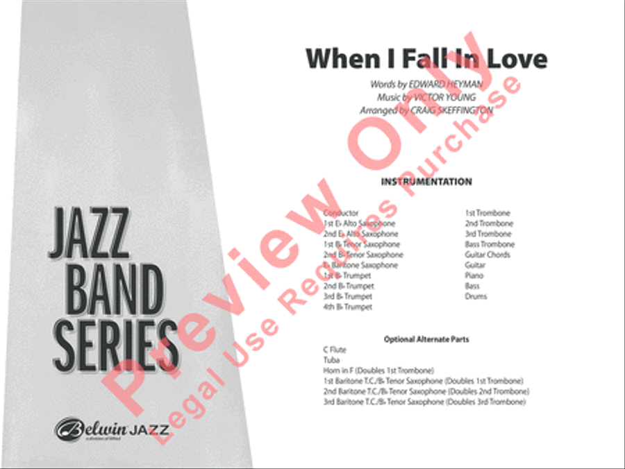 When I Fall in Love Jazz Ensemble scores gallery preview page 2