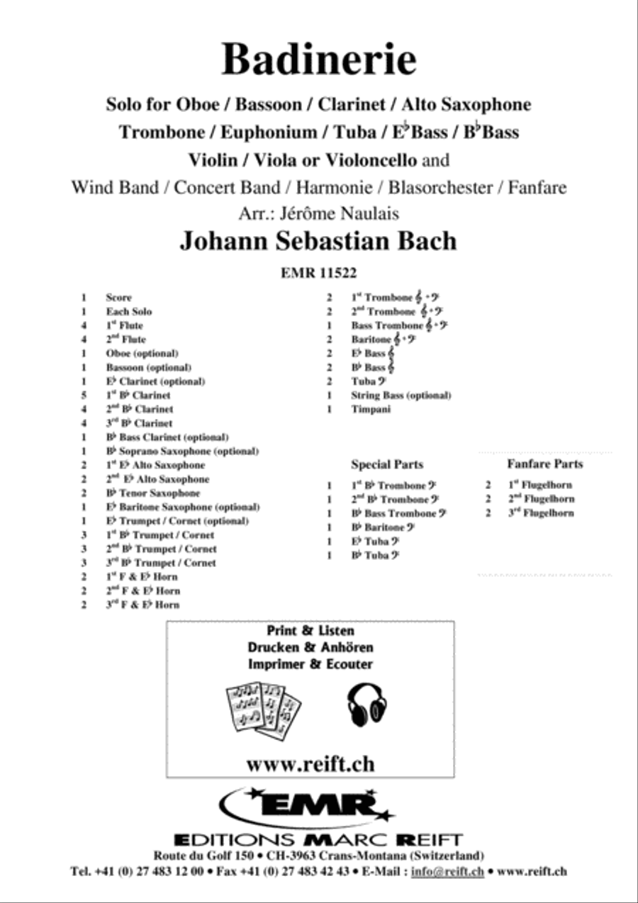 Badinerie Concert Band scores gallery preview page 2