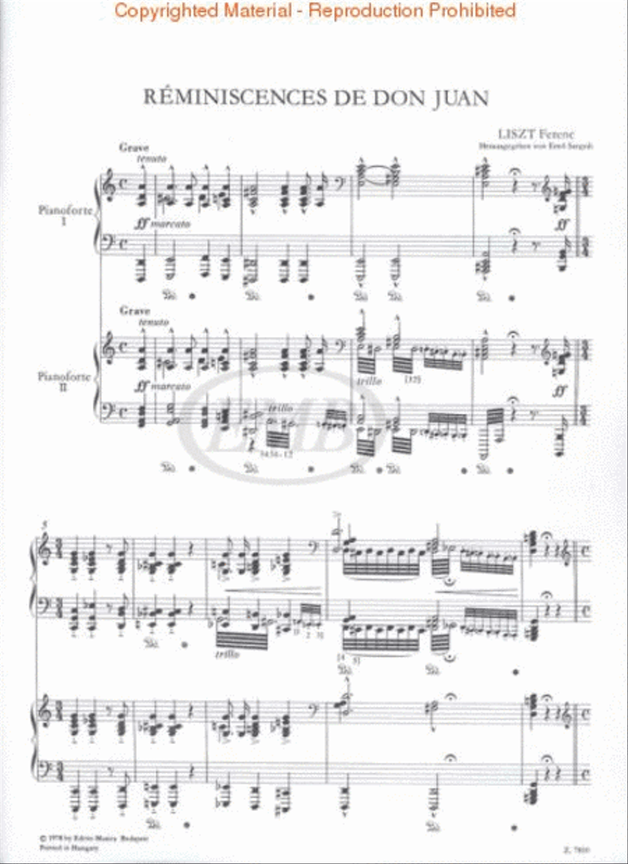 Reminiscences de Don Juan Piano Duet scores gallery preview page 2