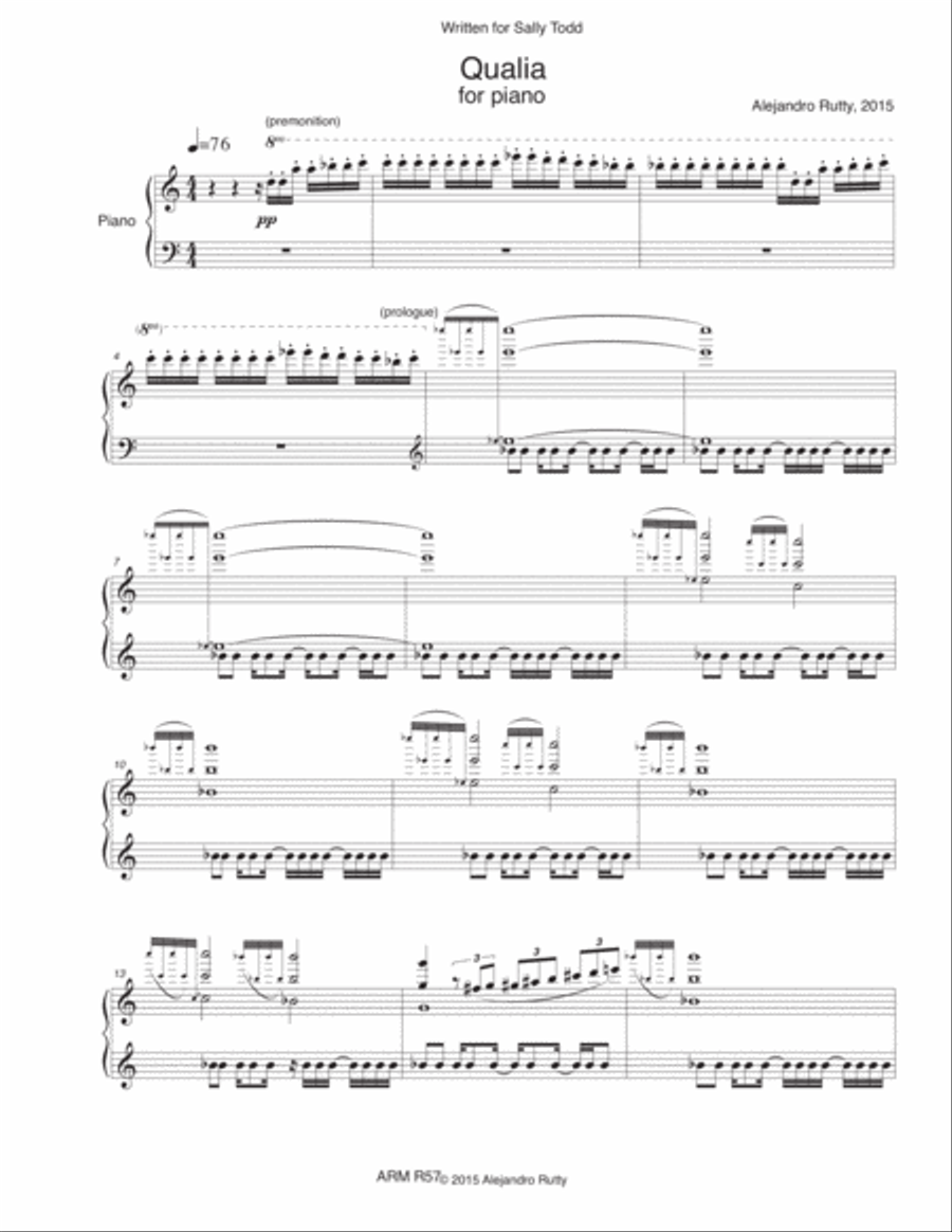 Qualia - for piano Piano Solo scores gallery preview page 4