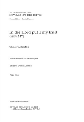Book cover for In the Lord Put I My Trust, HWV 247
