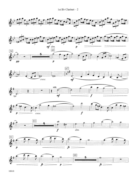 Symphony No. 9 "New World", Finale: 1st B-flat Clarinet
