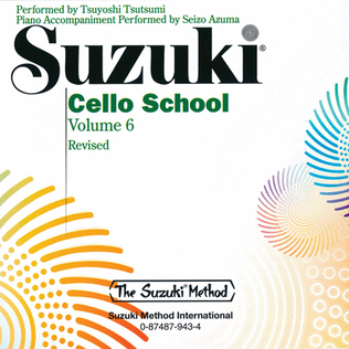 Book cover for Suzuki Cello School, Volume 6