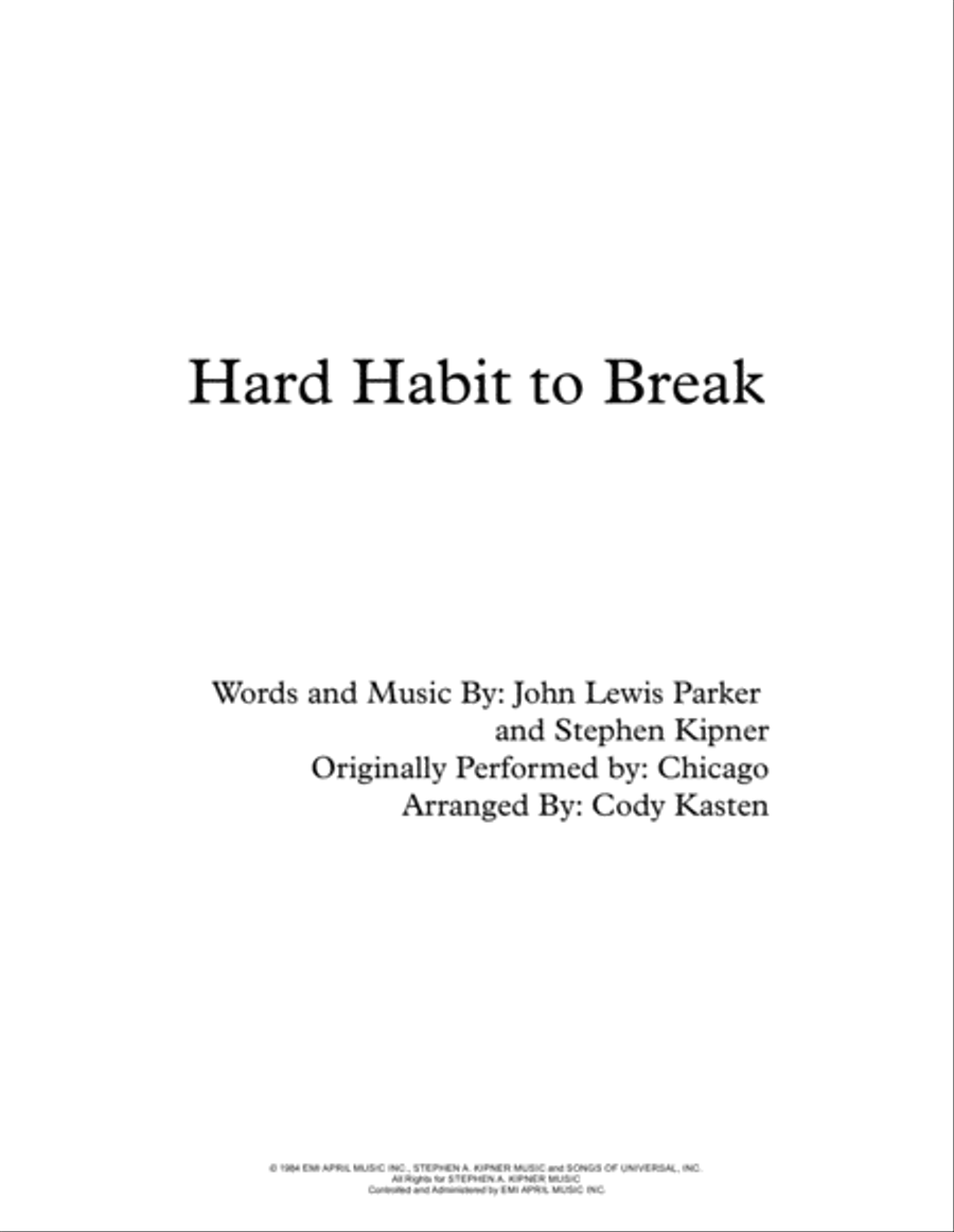 Hard Habit To Break Piano Solo scores gallery preview page 1