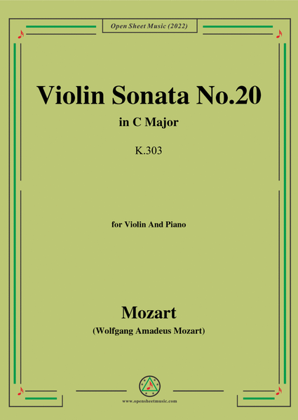 Mozart-Violin Sonata No.20,in C Major,K.303,for Violin&Piano