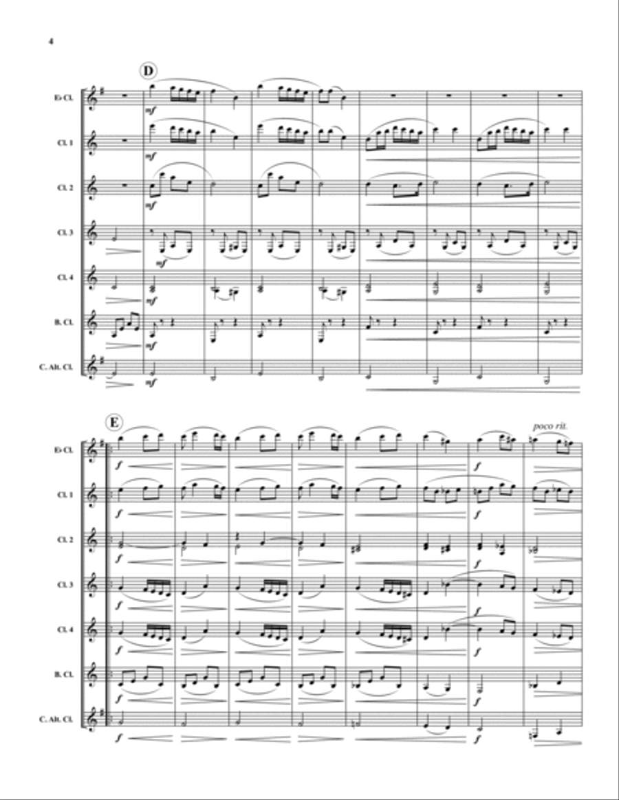 Bagatelle No. 1 Bagatelle No. 1 Clarinet Choir scores gallery preview page 4