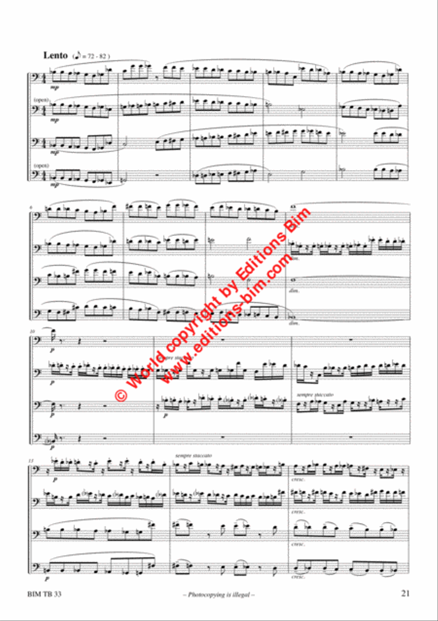 Trombone Quartet N° 1 Trombone Quartet N° 1 Trombone Quartet scores gallery preview page 12