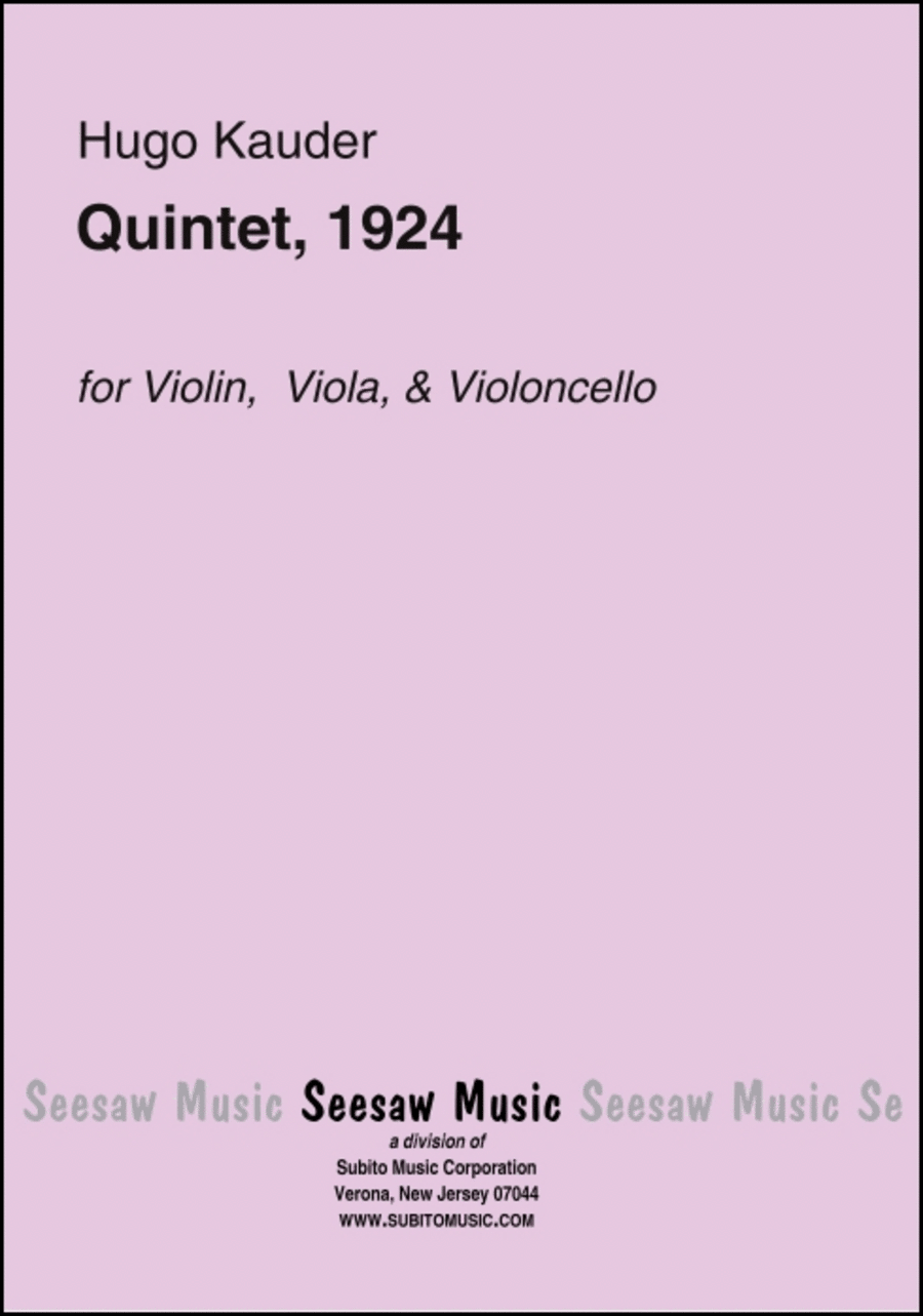 Quintet, 1924