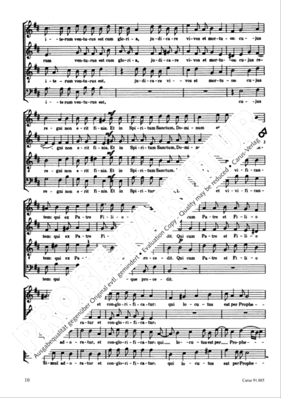 Missa brevis in D minor Missa brevis in D minor 4-Part scores gallery preview page 11