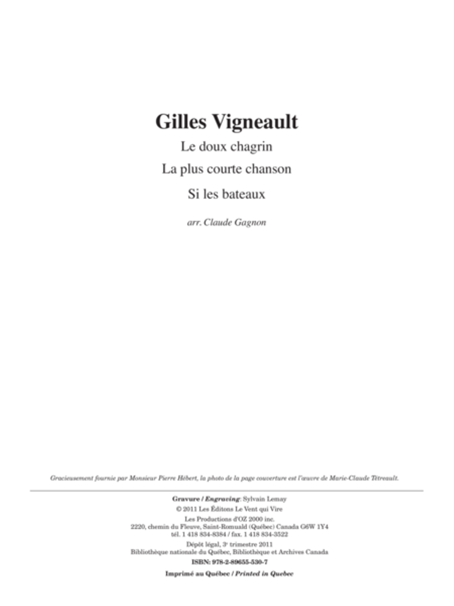 3 chansons Classical Guitar scores gallery preview page 1
