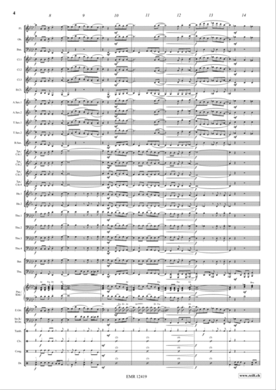 Les Grandes Vacances Concert Band scores gallery preview page 4