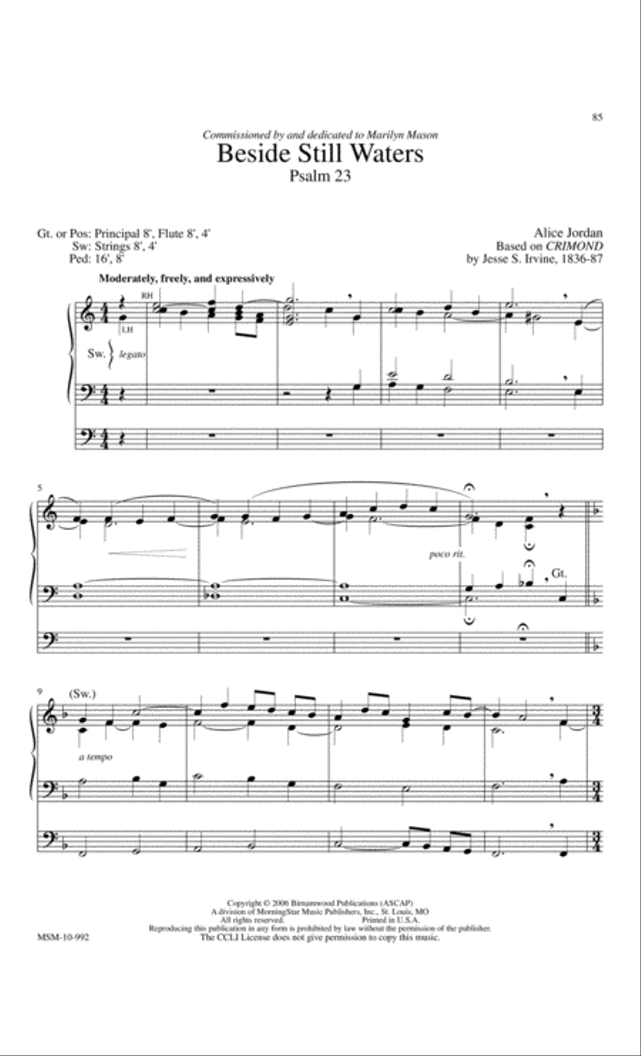 Marilyn Mason Music Library, Volume 3 Organ scores gallery preview page 4