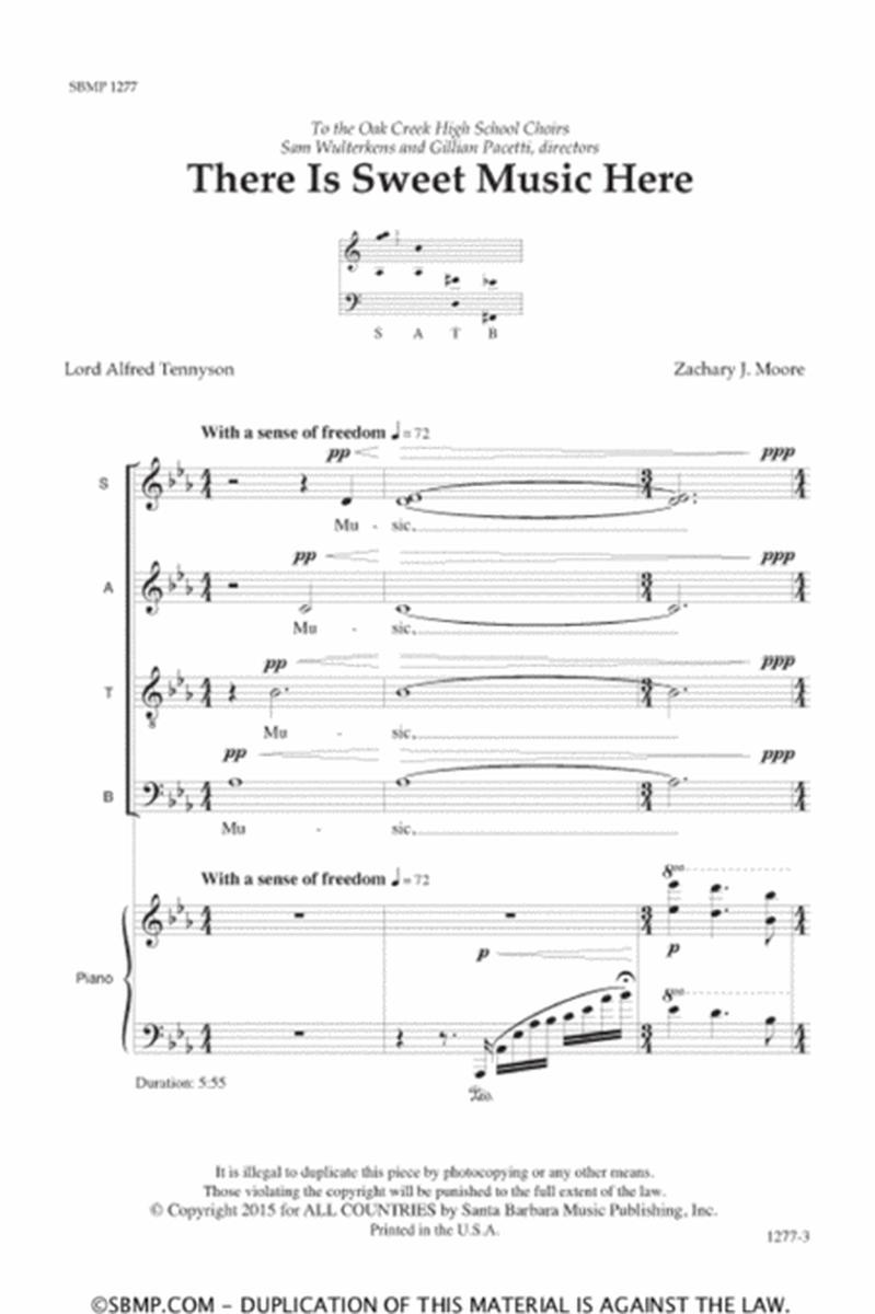 There Is Sweet Music Here - SATB Octavo image number null