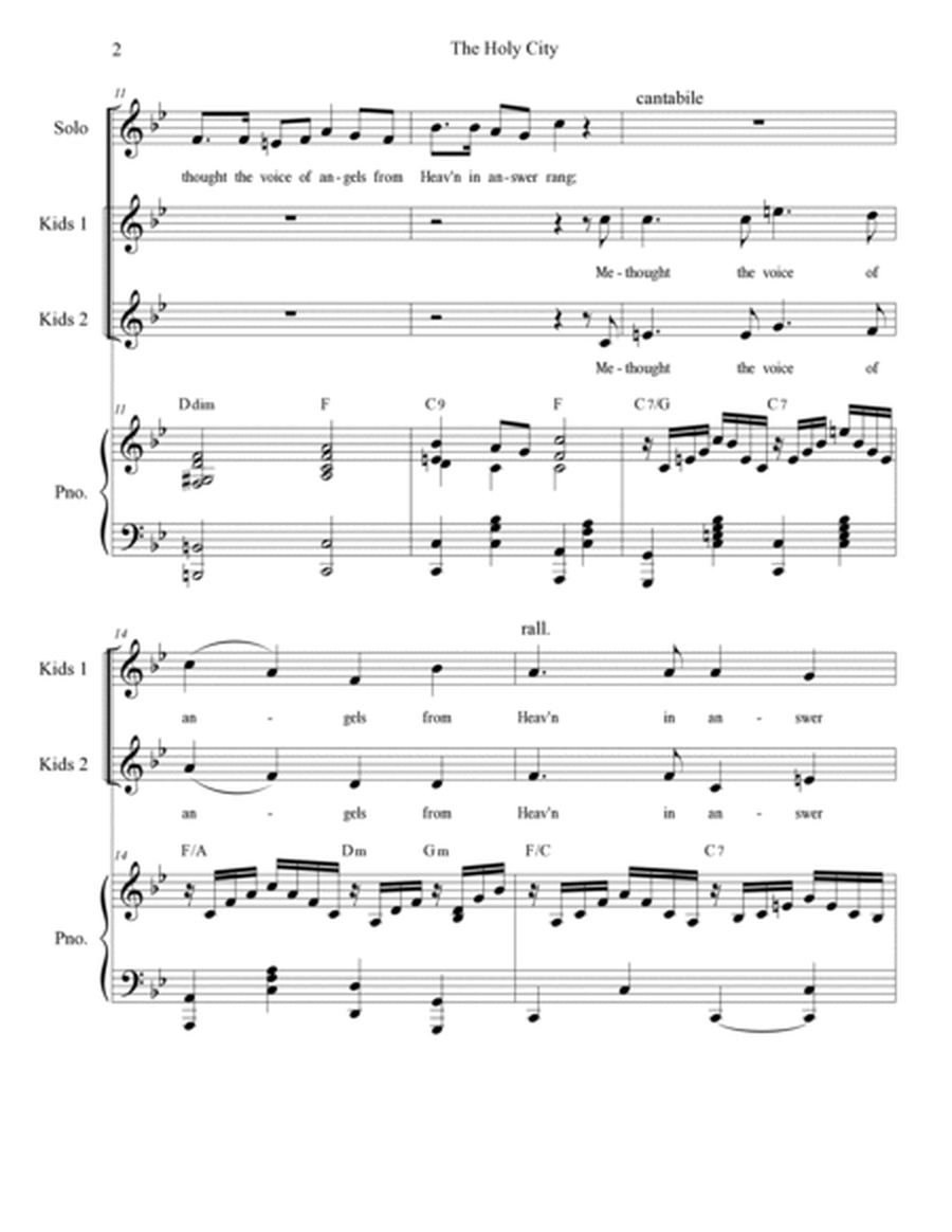 The Holy City (Solo and SATB) image number null