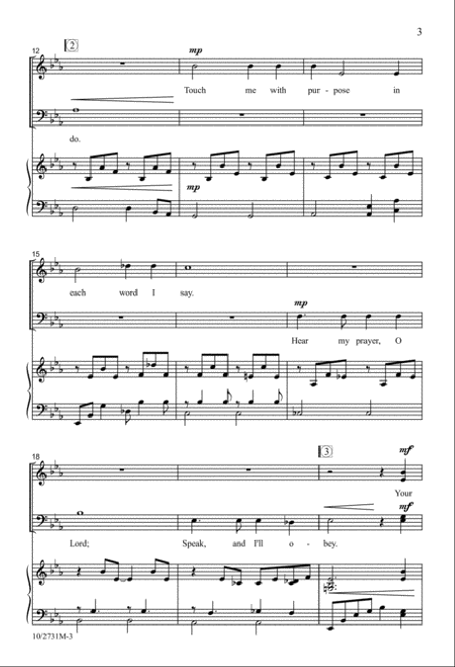 Hear My Prayer, O Lord! 4-Part scores gallery preview page 3