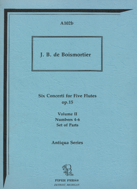 Six Concerti for Five Flutes - parts