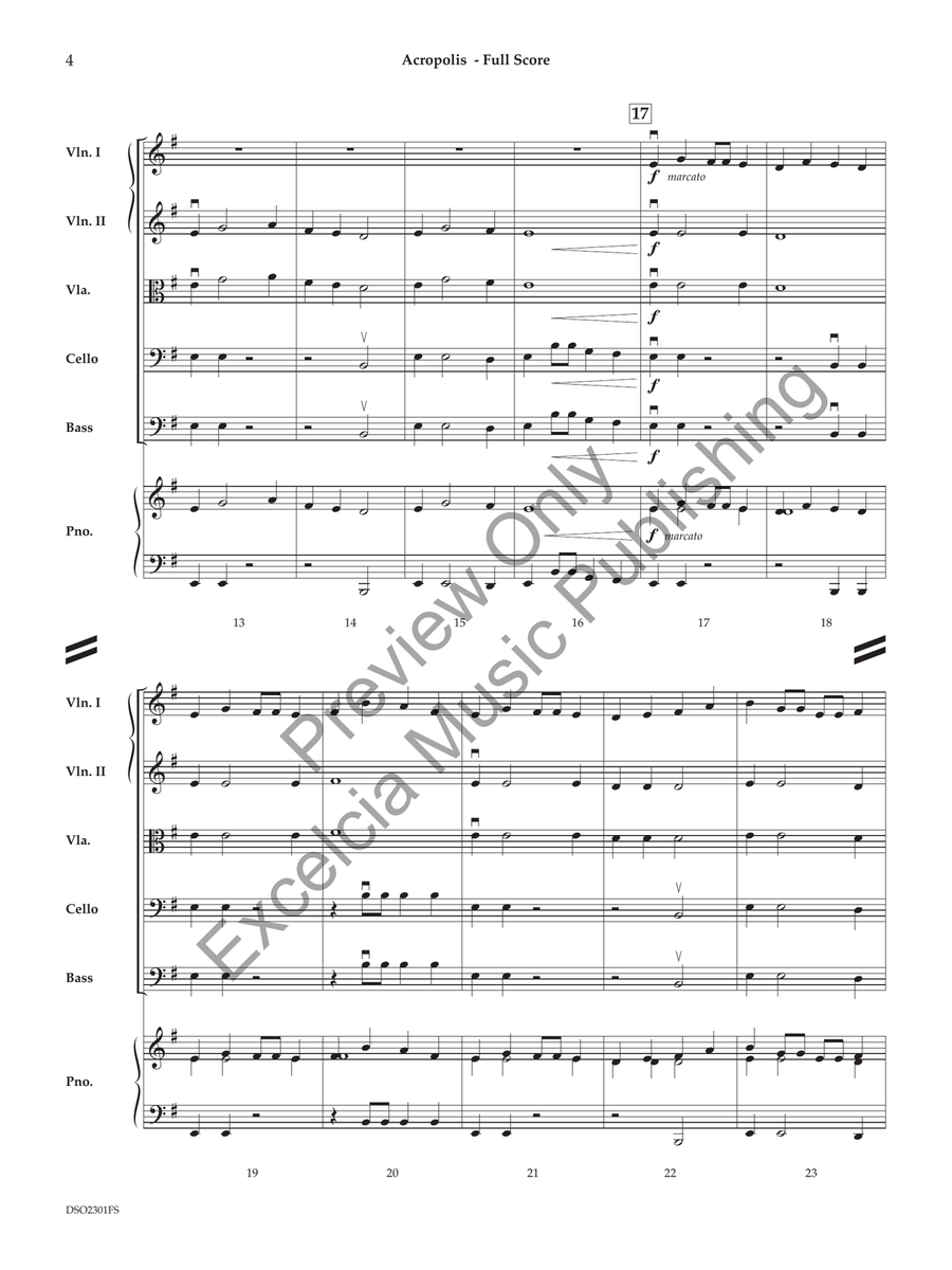 Acropolis (Score) String Orchestra scores gallery preview page 5