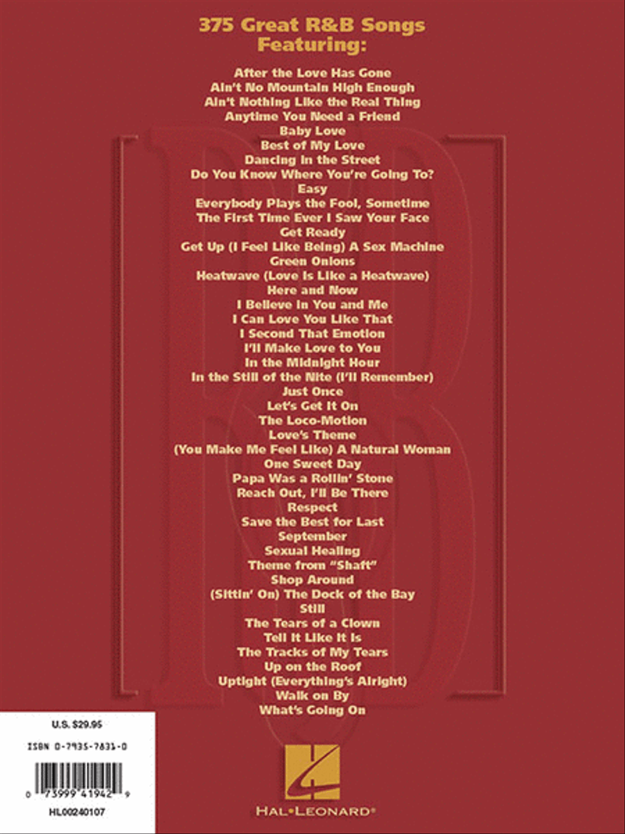 R&B Fake Book - C Instruments - 2nd Edition
