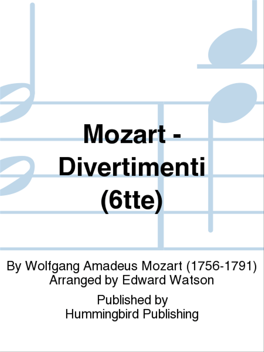 Mozart - Divertimenti (6tte) Clarinet Quartet scores gallery preview page 1