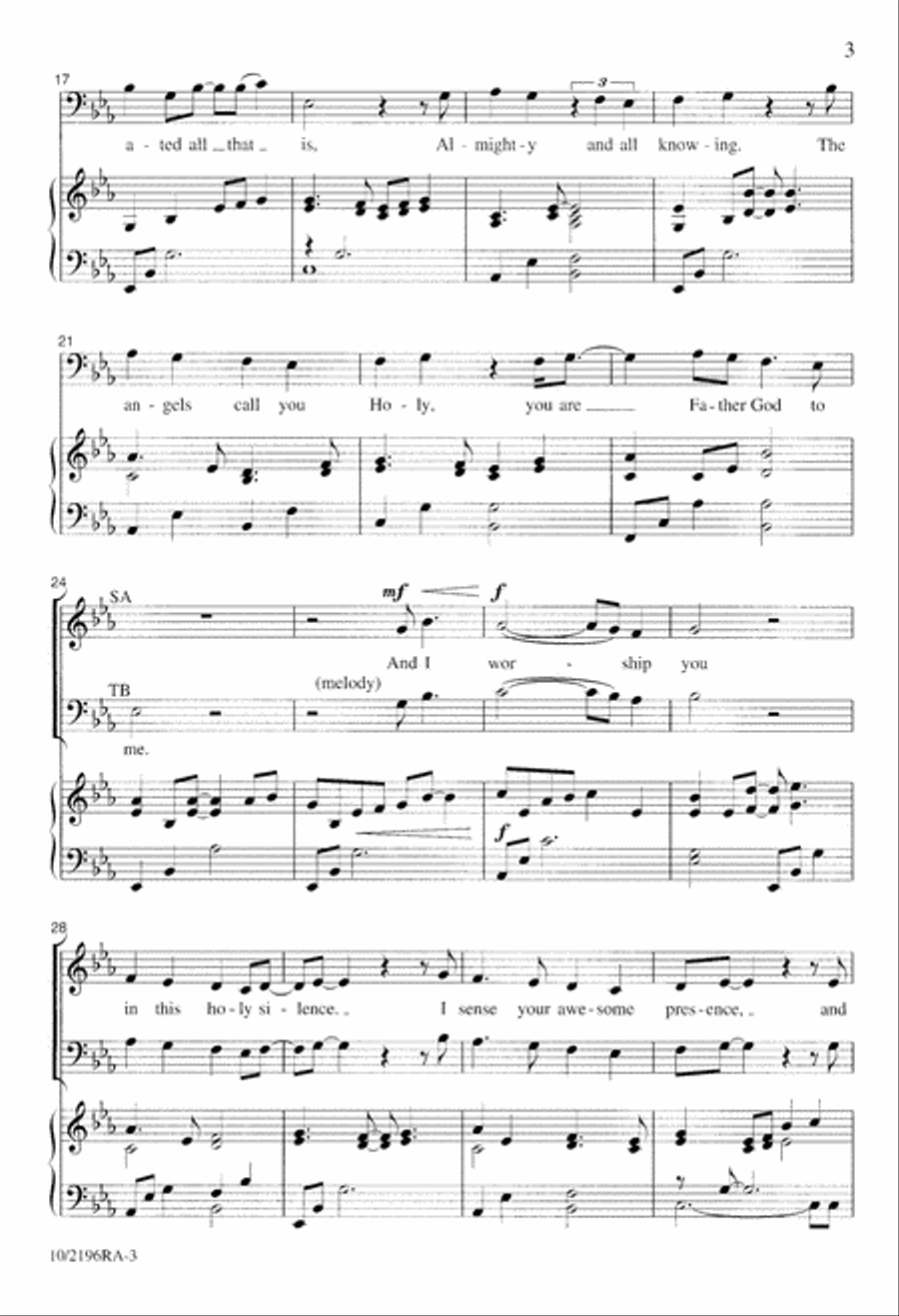I Worship You 4-Part scores gallery preview page 3