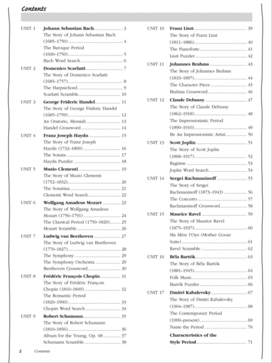 Meet the Great Composers, Book 1 Piano Solo scores gallery preview page 2
