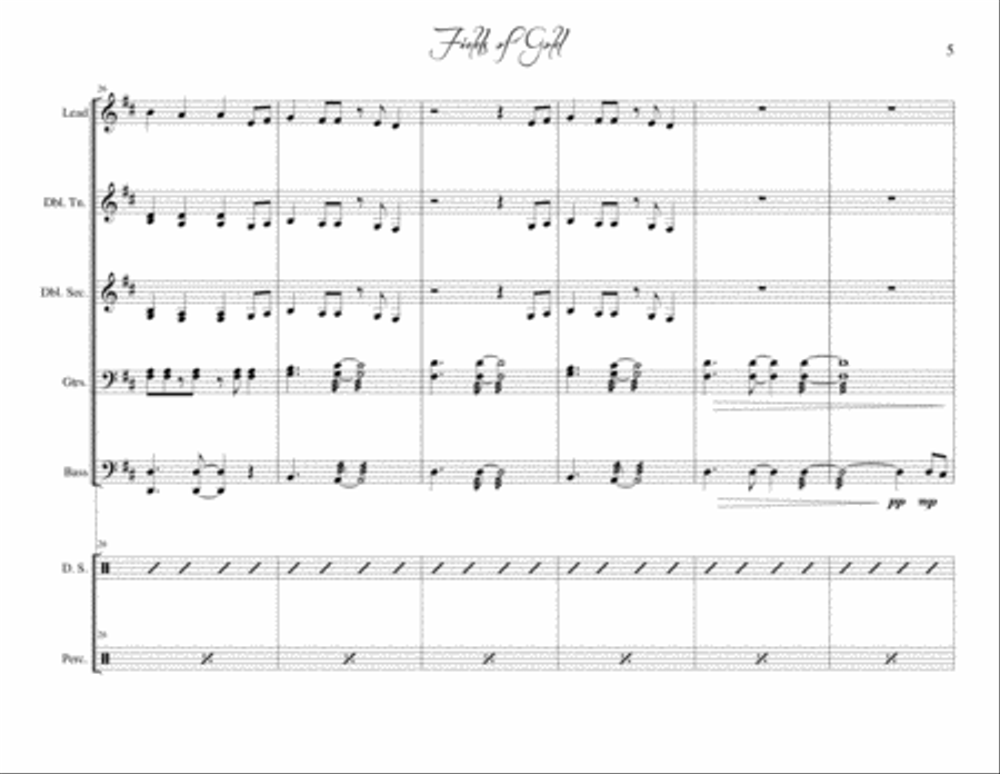 Fields Of Gold Steel Drum Band scores gallery preview page 5