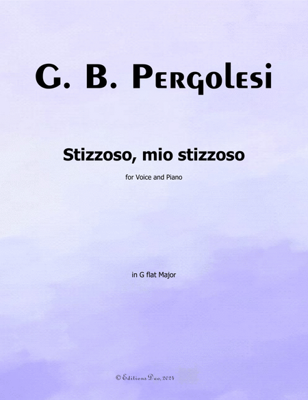 Stizzoso,mio stizzoso,by Pergolesi,in G flat Major