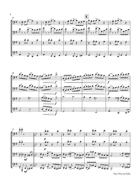 Tico-Tico no Fubá - Choro - Trombone Quartet