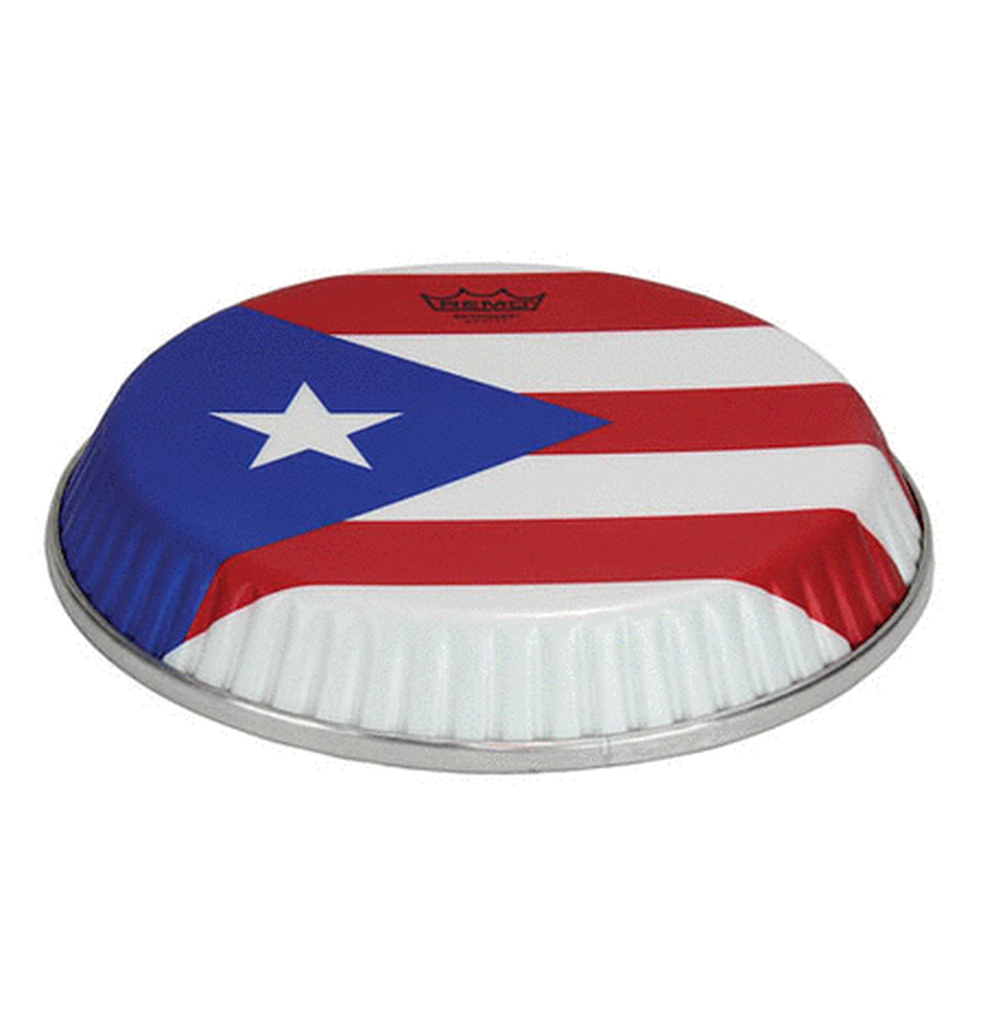 Conga Drumhead, Symmetry, 11.75“ D3, Skyndeep, ”puerto Rican Flag“ Graphic