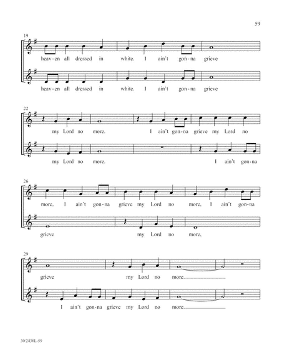 Simply Spirituals Unison Choir scores gallery preview page 60